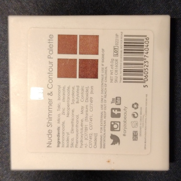 Oryza Beauty 'Nude Shimmer & Contour' Eyeshadow - Picture 3 of 3